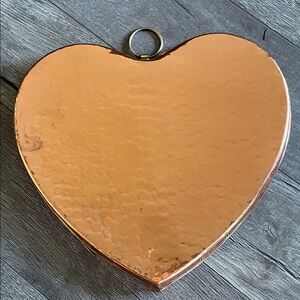 Hammered Heart-Shaped Metal Tray